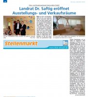 Landrat Dr. Saftig eröffnet Ausstellungs- und Verkaufsräume - Landrat Dr. Saftig eröffnet Ausstellungs- und Verkaufsräume